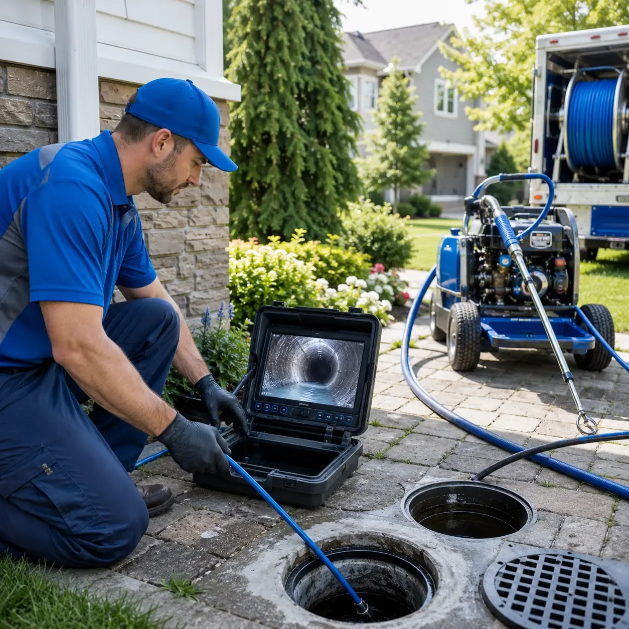 Outdoor drain cleaning professionals serving New Sharon, ME